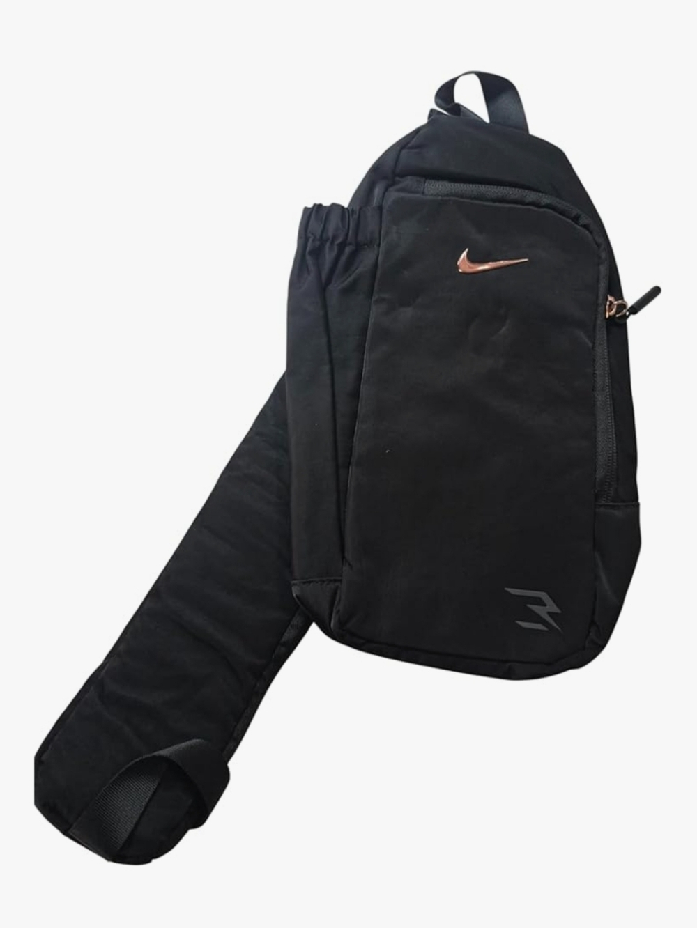 Nike Black Sling Crossbody Bag Sling Back  with Rose Gold Swoosh
